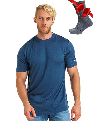 Merino Wool T-Shirt Mens - Merino Wool Undershirt Thermal Shirt