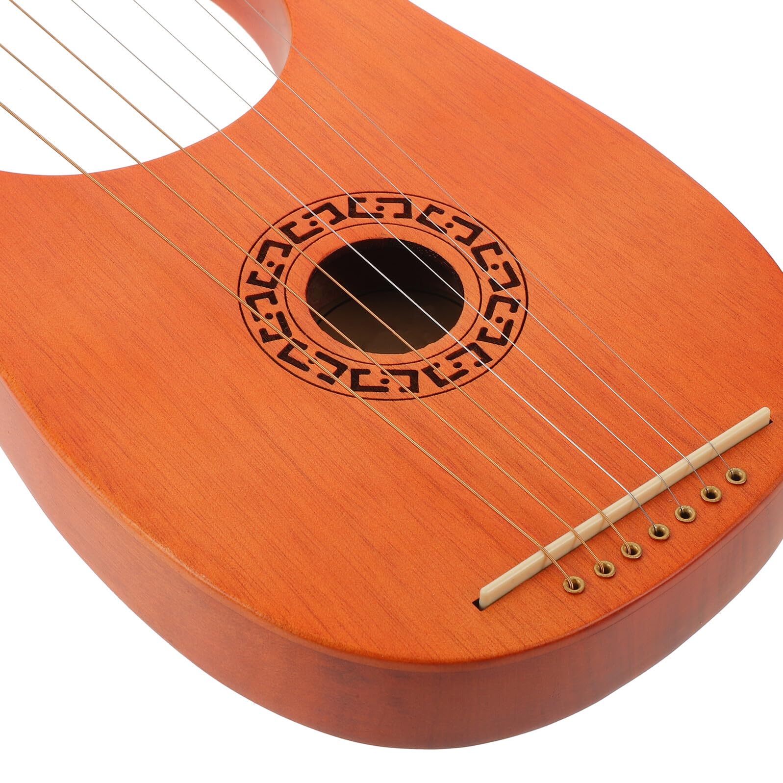 Arpa Lira in Legno 7 Corde per Principianti, Piccola Arpa Lira Portatile, Strumento Musicale a Corda per Adulti, per Pratica e Insegnamento Musicale