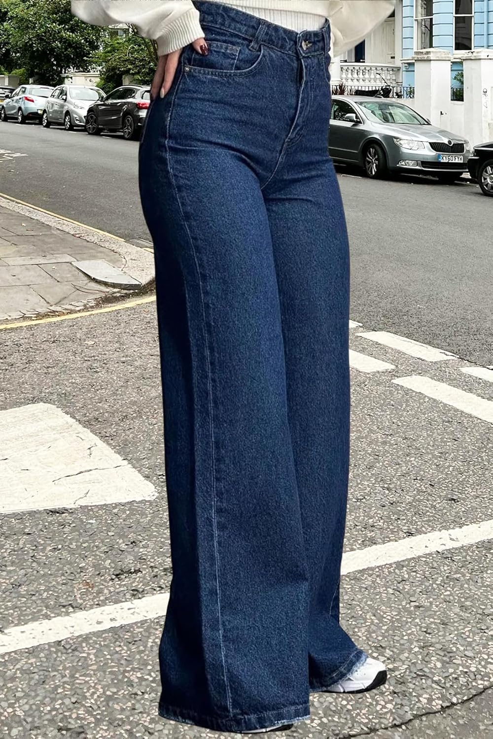 FairBeauty Women's Straight Leg High Waist Baggy Denim Jeans Loose Boyfriend Casual Stretchy Jeans - Image 7