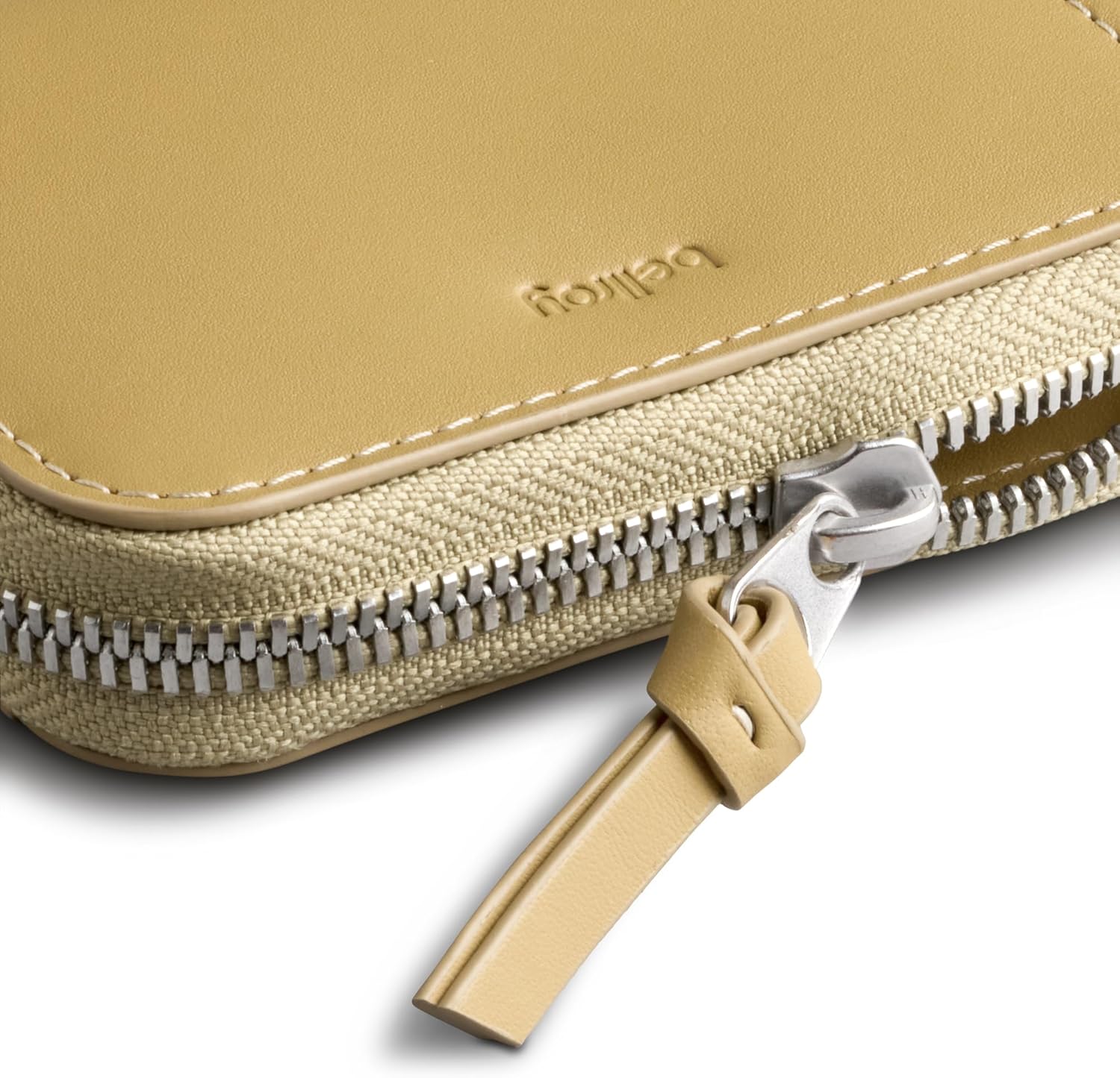 Bellroy Folio Piccolo (small leather zip wallet for men and women, with storage for cards, coins and keys) - Mustard - Image 4