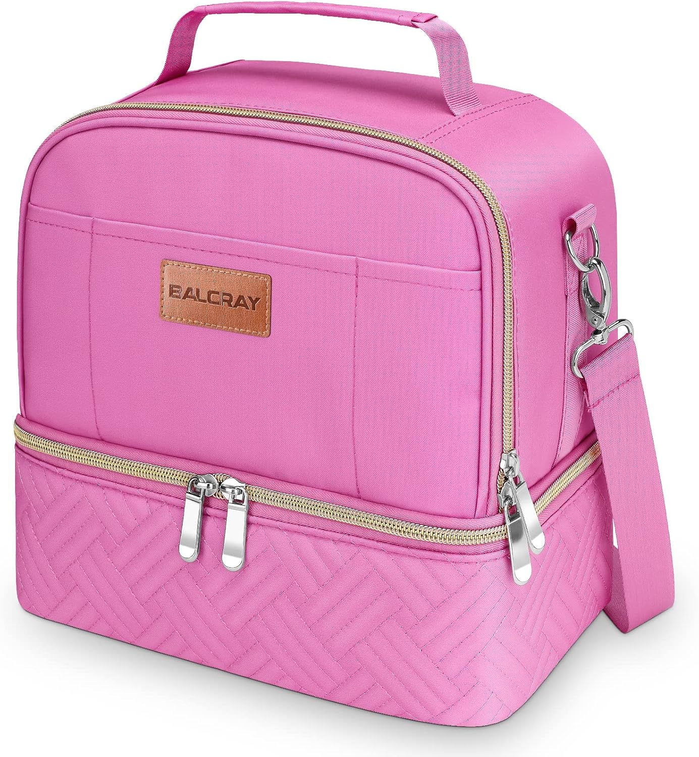 BALORAY Lunch Bag Women Men, Double Deck Lunch Box