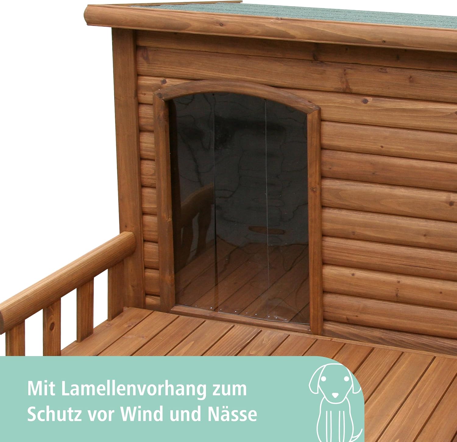 Kerbl Dog House with Terrace, 113 x 81 x 83 cm