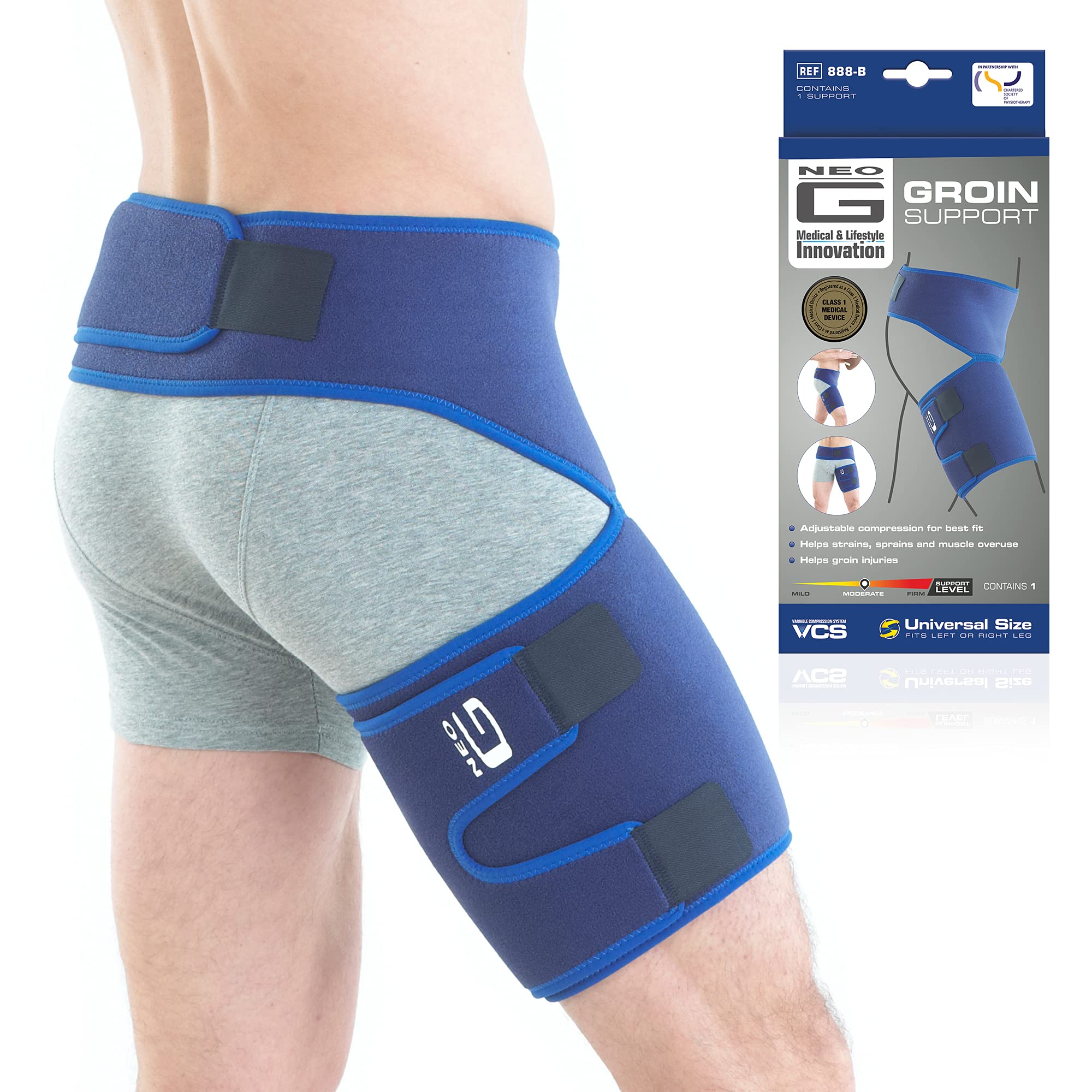 neo-g groin brace for thigh or hamstring injury groin brace for men and women - for arthritis pulled groin strain - adjustable groin compression support - unisex