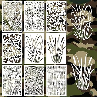 9 Pcs Corner Border Stencils for Crafts Painting, Reusable Cake Stencils Decorating Texture Stencil Background Templates for Wood, Talavera Stencil Wood Burning Drawing Art Paint for Home Decor