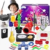 Magic Kit-75+ Magic Tricks for Kids Age 6-8,Perfect Magic Toys for Kids,Featuring with Floating Vase,Double Magic Bag,Magic Mirror-Great Birthday Gifts for Boys Girls