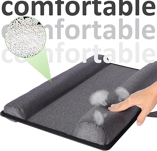 Miniatura 4 de Escritorio extra grande para laptop  Bandeja de mouse de material sintético completo  Portátil portátil con soporte para teléfono y reposamuñecas