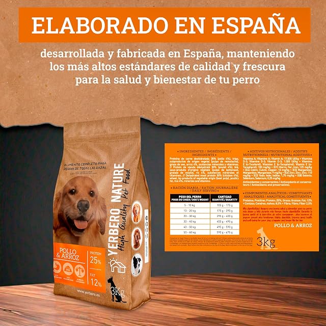 Foto 3 de 6 de Yerbero Nature Comida para Perros de Pollo y Arroz de 3kg