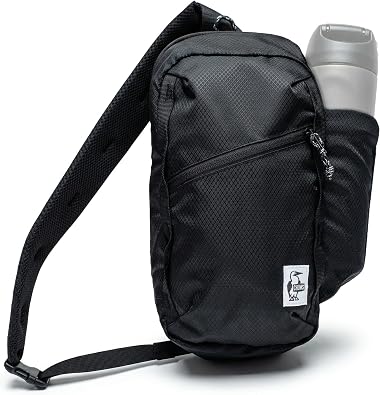 Chums Daytripper Hiking Sling Bag with Water Bottle Holder, Nylon Sling Backpack & Crossbody Travel Bag for Men & Women