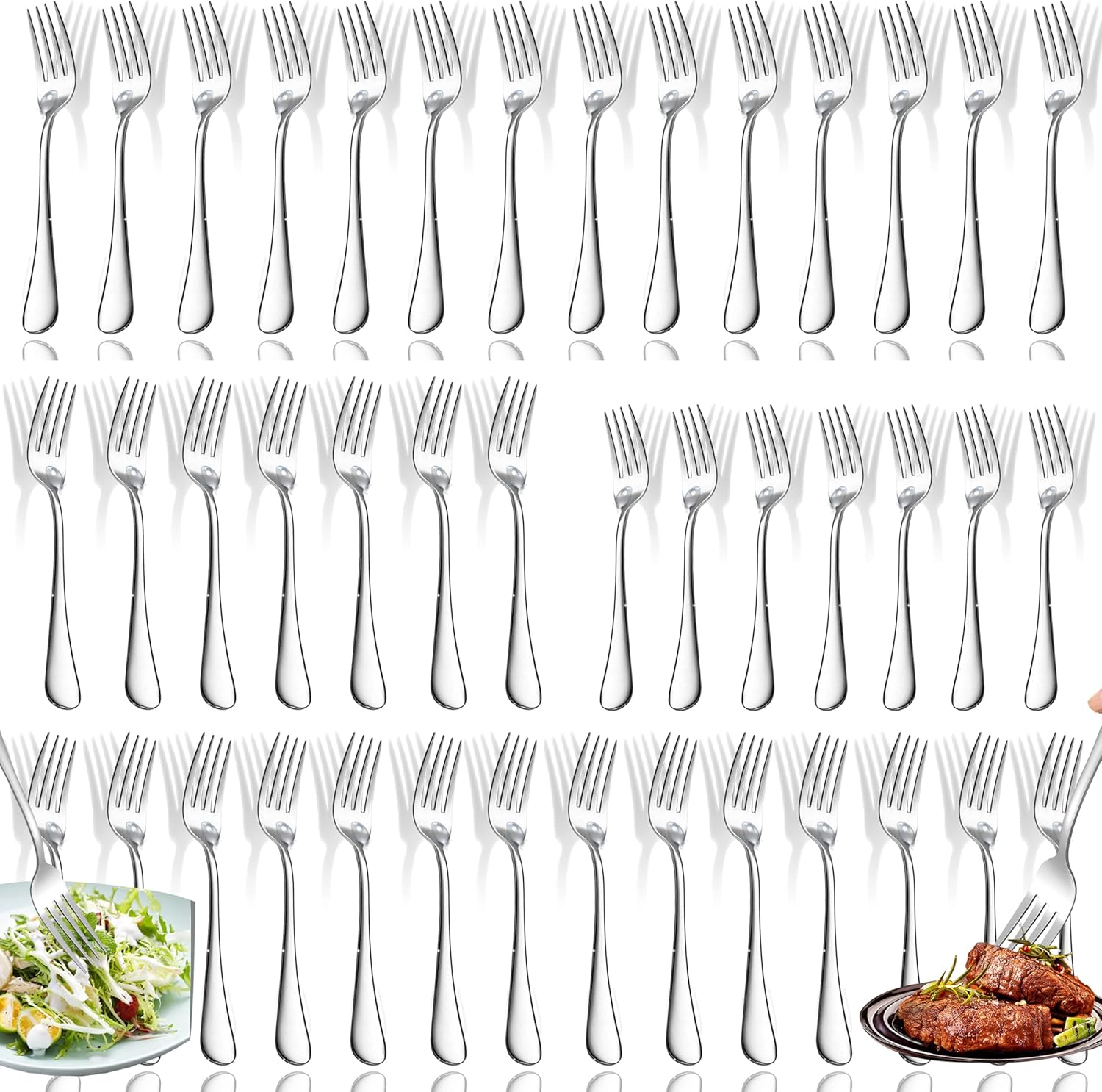 55 forks and 15 spoons