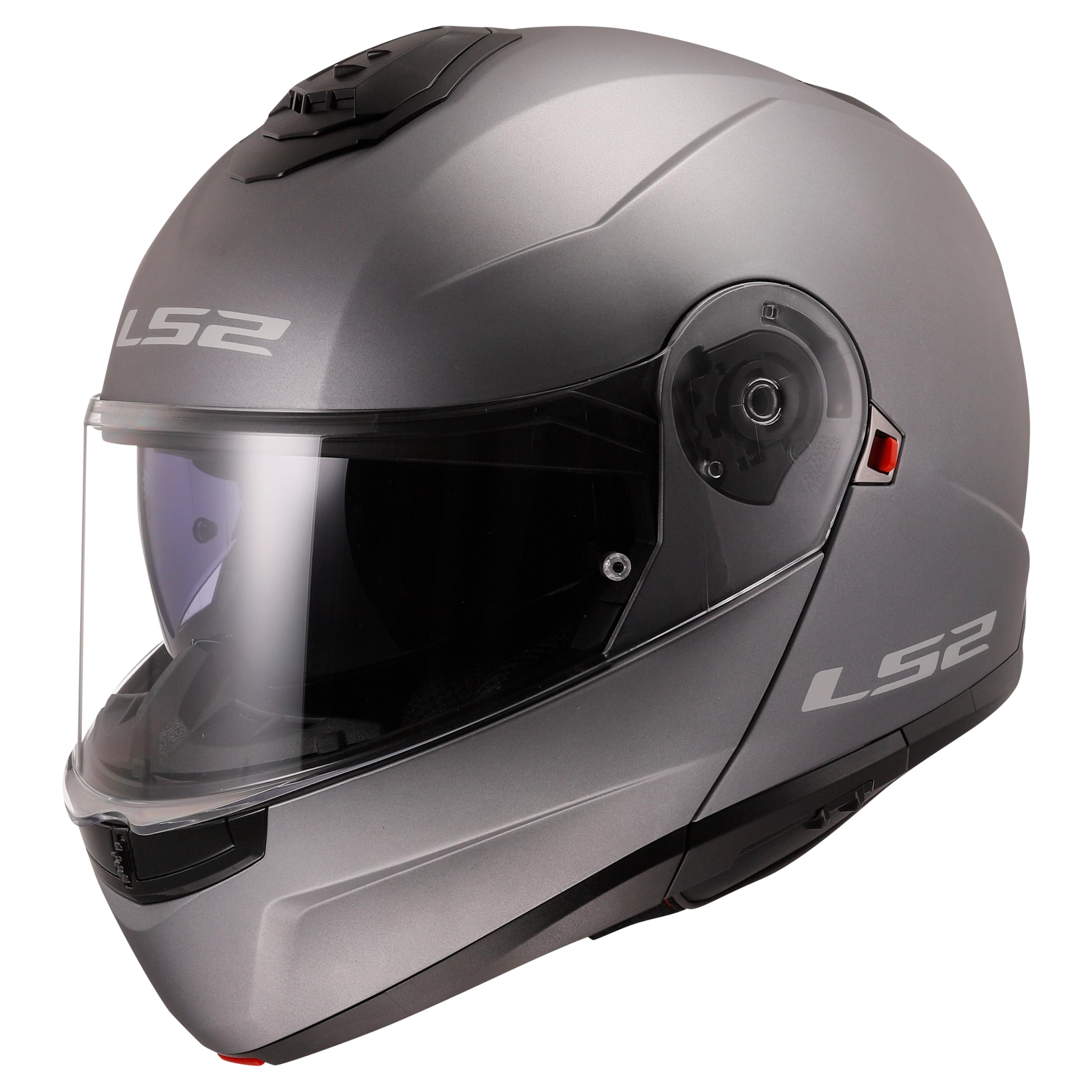 LS2Motorcycle Helmet. Modular / Flip Front. FF908 STROBE II MATT TITANIUM-06 (3XL) 65-66cm