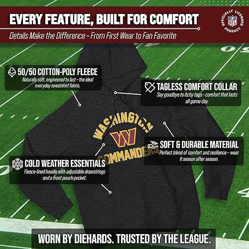 Miniatura 184 de Team Fan Apparel - Sudadera con capucha para adultos de NFL Gameday, mezcla de algodón y vellón de poliéster, abrígate y representa a tu