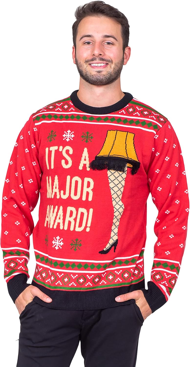 It's Major Award Leg Lamp Red Ugly Christmas Sweater