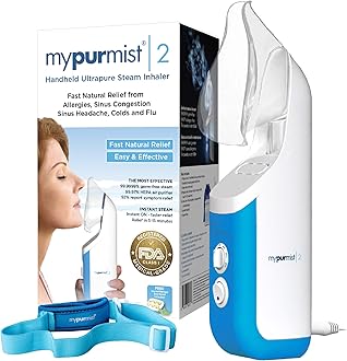 Essential Kit Plus Handsfree Strap - Steam Inhaler, Personal Handheld Instant Steam - Sinus Congestion Cold Cough Relief Vocal Care Skincare (Plug-in)