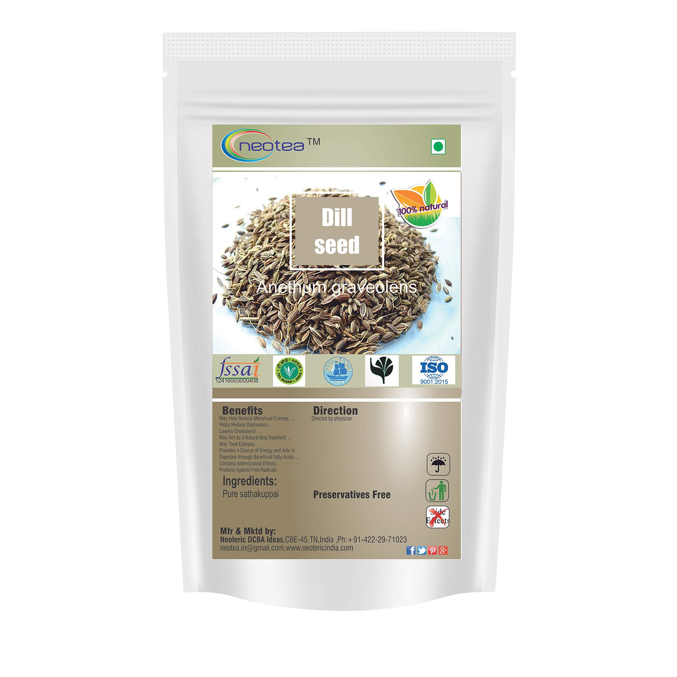 Neotea Dill Seeds | Sathakuppai Seeds | Sadakuppai/Saadaa Kuppai | Shatapushpa | Pure Natural Seeds for Culinary, Herbal & Ayurvedic Use | Sathakuppai Vidhai | Indian Dill Seeds for Cooking 300GM