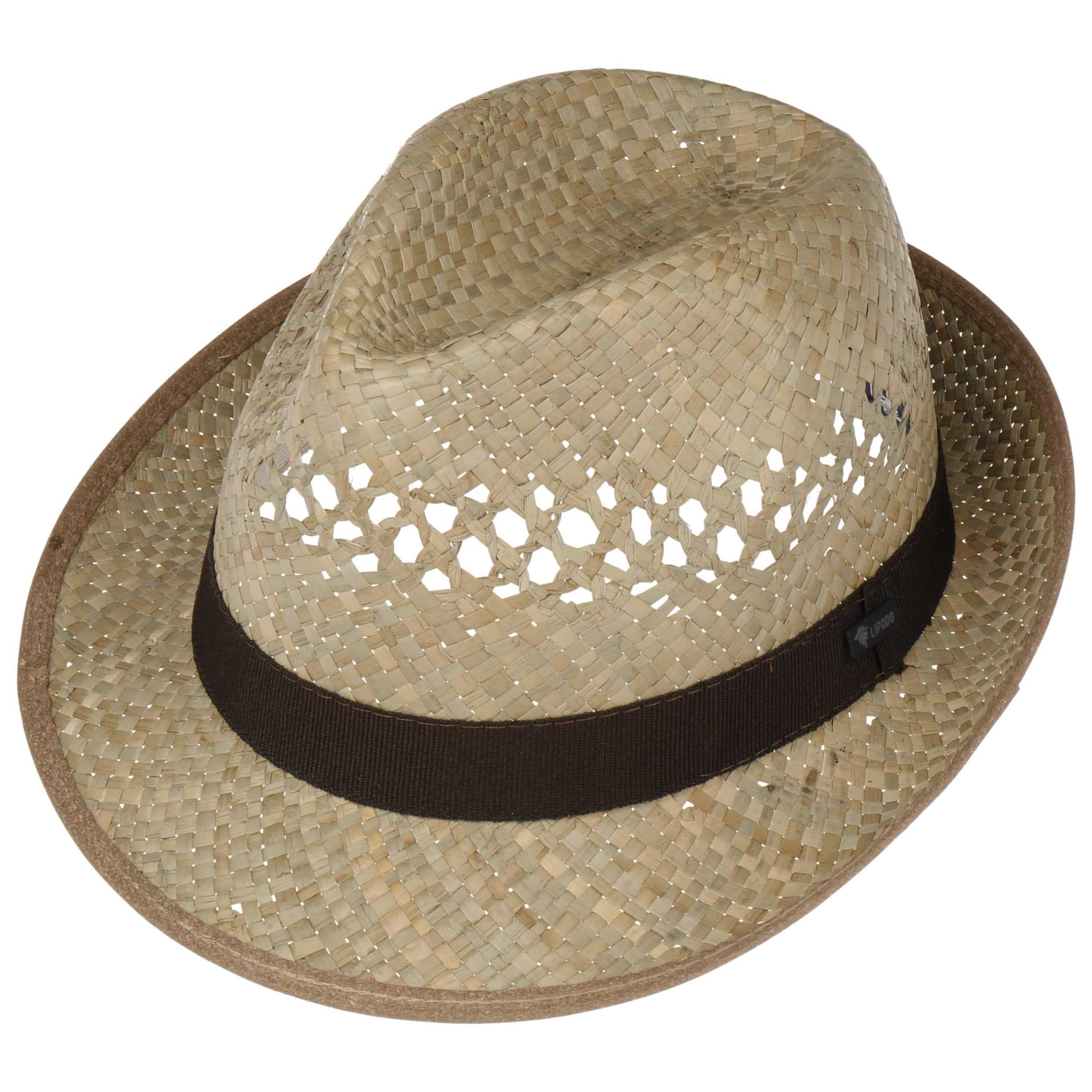 LIPODO Classic Trilby Sombrero de Paja Unisex Todo el ano