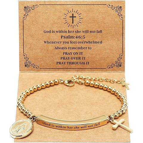 DS Inspirational Bracelet for Women Christian Engraved Bibler Verse Cross Butterfly Daisies Charm Bracelet, Exquisite Stainless Steel Jewelry Daughter Best Friend Bestie