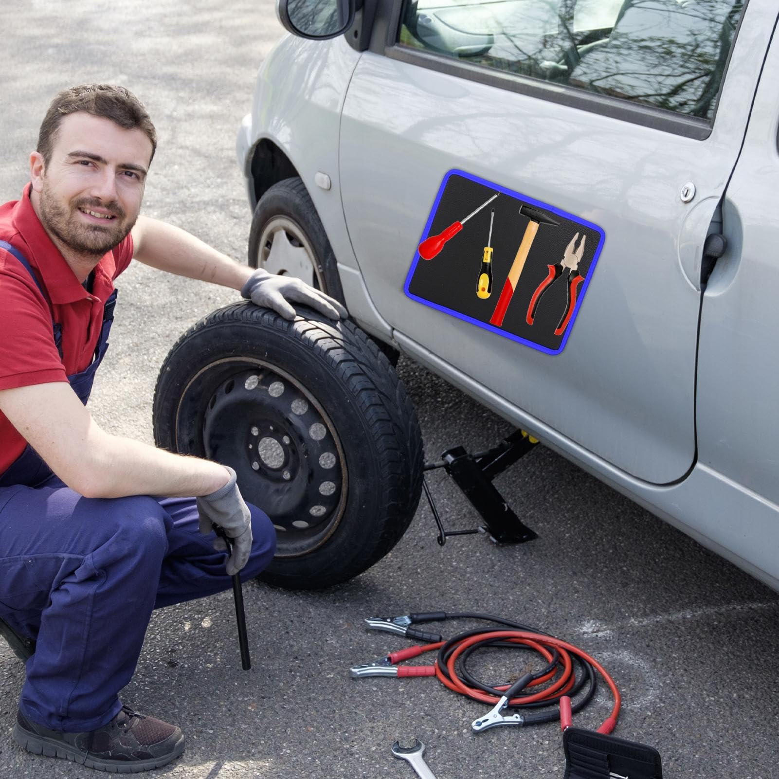 Tappetino Magnetico,3 Pezzi Tappetino Per Utensili Con Strato Protettivo In PVC | Supporto Magnetico Flessibile per Parti | Per Casa Garage Officina Riparazioni Auto Meccanici Elettricisti E Utensili