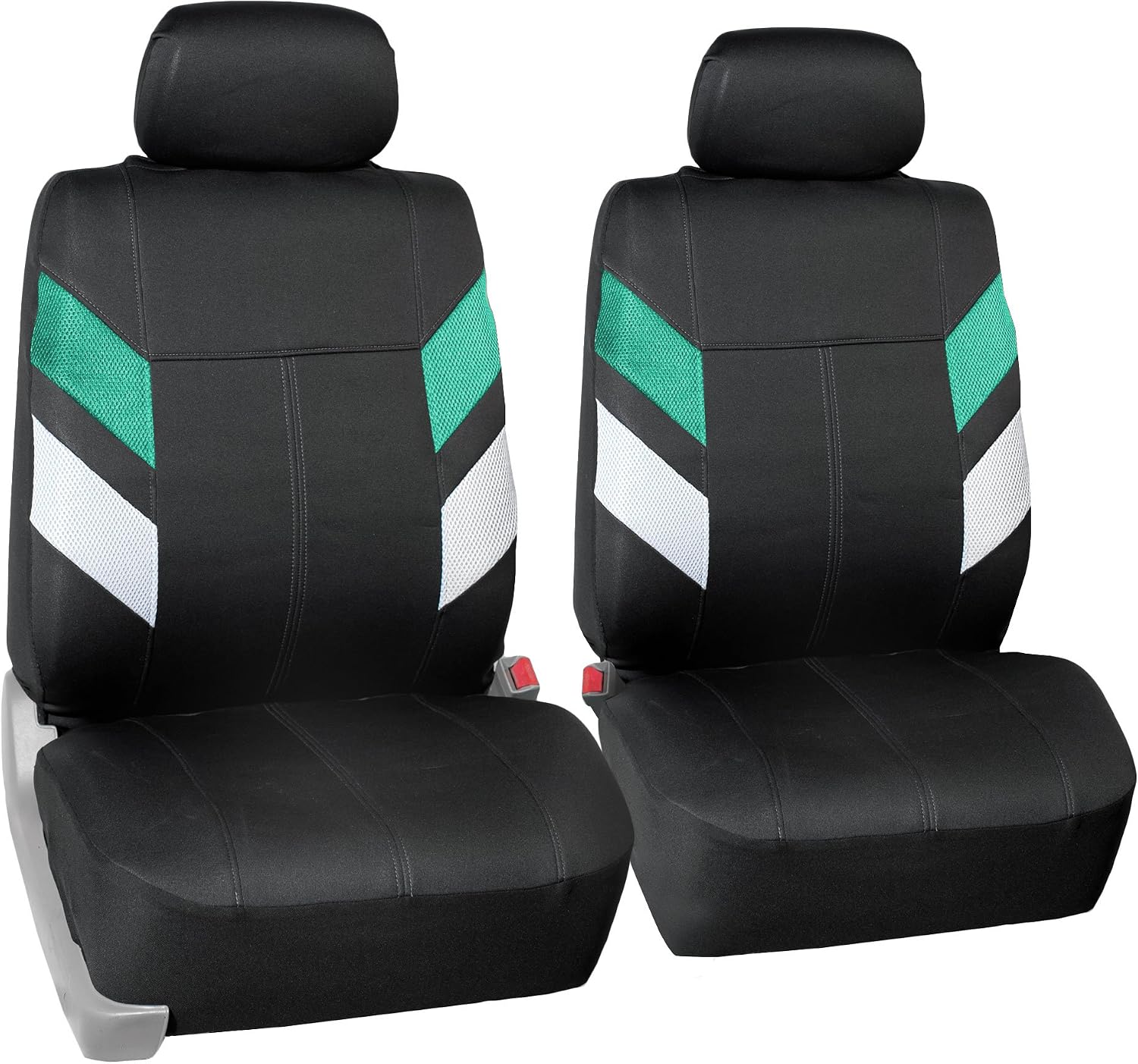 FH Group Universal Fit Neoprene Full Set Airbag Safe Modern Edge Automotive Seat Covers fits Most Cars, SUVs, and Trucks Mint