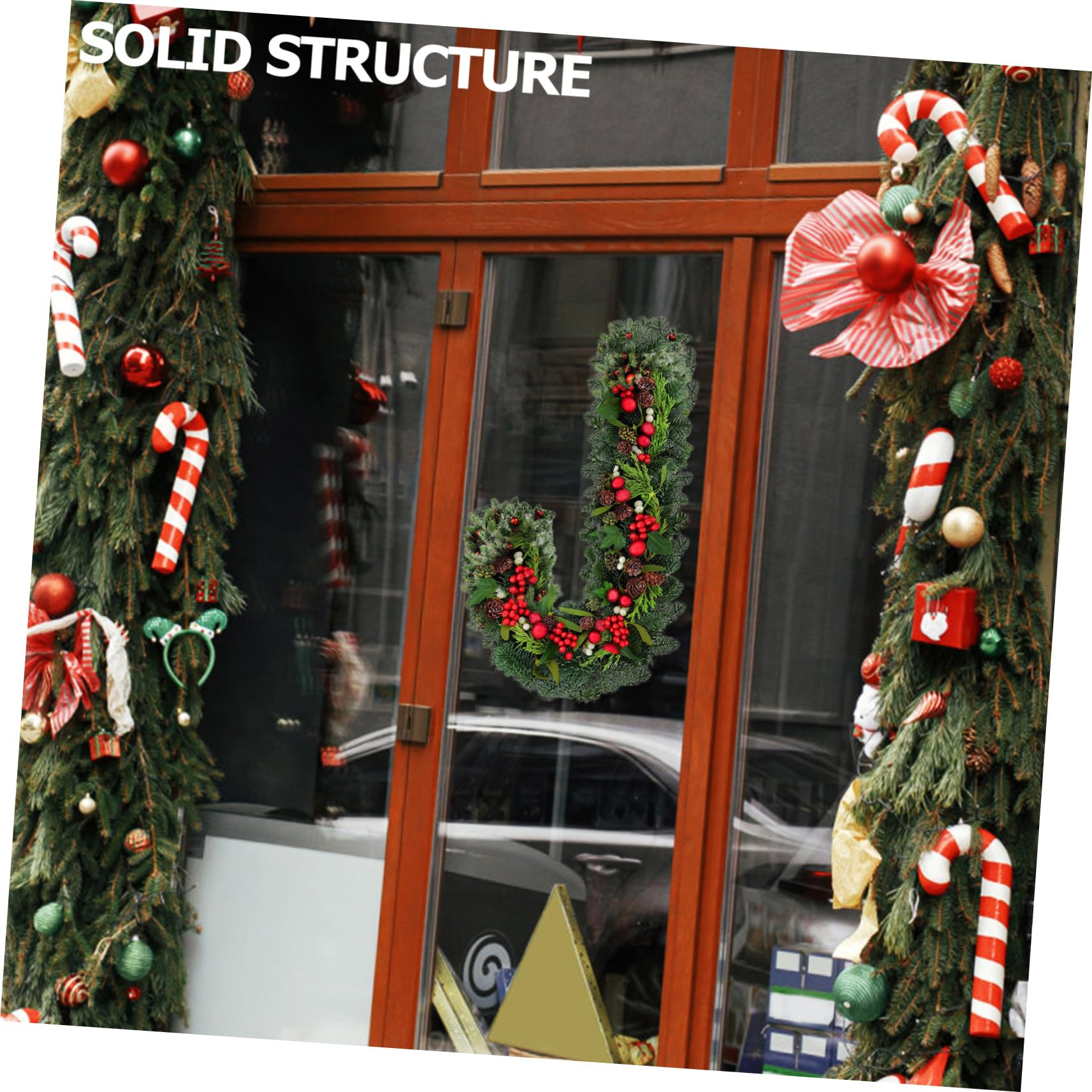 PRETYZOOM 2pcs Candy Cane Wreath Frame Metal Wire Floral Craft for Christmas Decor Structure for Holiday Wall and Door Decorations