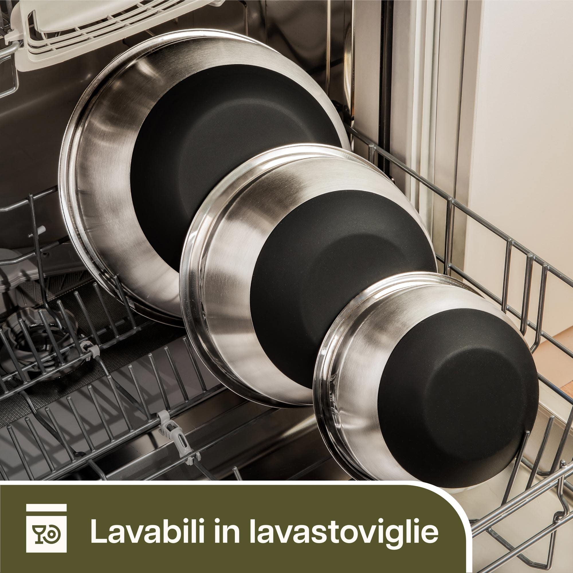 Praknu 3 Ciotole in Acciaio Inox da Cucina con Coperchio - Antiscivolo - Ermetiche - Graduate - Impilabili - Ideali per Impastare e Frullare