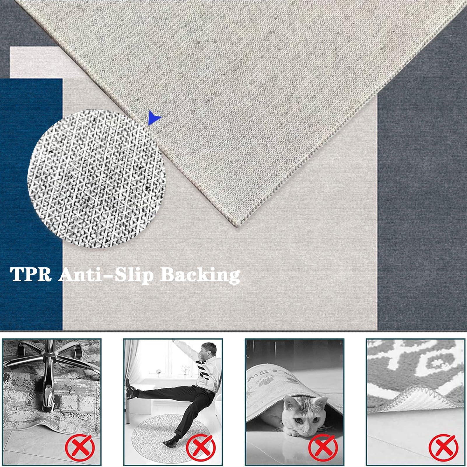 Alfombrilla para Silla de Oficina, Alfombra Gaming Suelo, Alfombra para Silla de Gaming, Alfombra de Suelo para Suelos Duros Laminado, Alfombra Gamer, Protector Suelo Silla Ruedas 80 x 160 cm