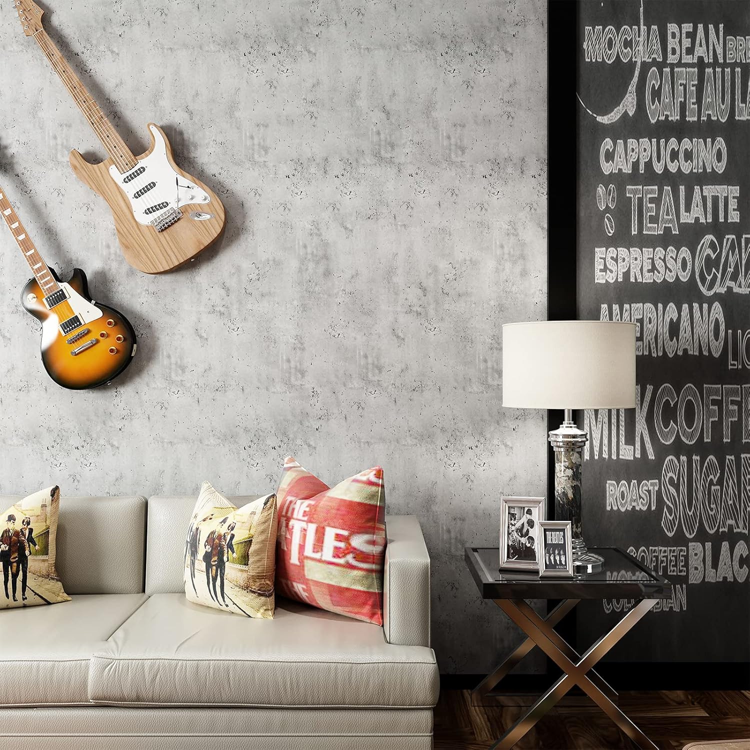LACHEERY 15.8"x275" Limewash Wallpaper Peel and Stick Light Grey Concrete Wallpaper for Bedroom Gray Concrete Contact Paper Peel and Stick Lime Wash Cement Wall Paper Roll for Bathroom Walls Counters