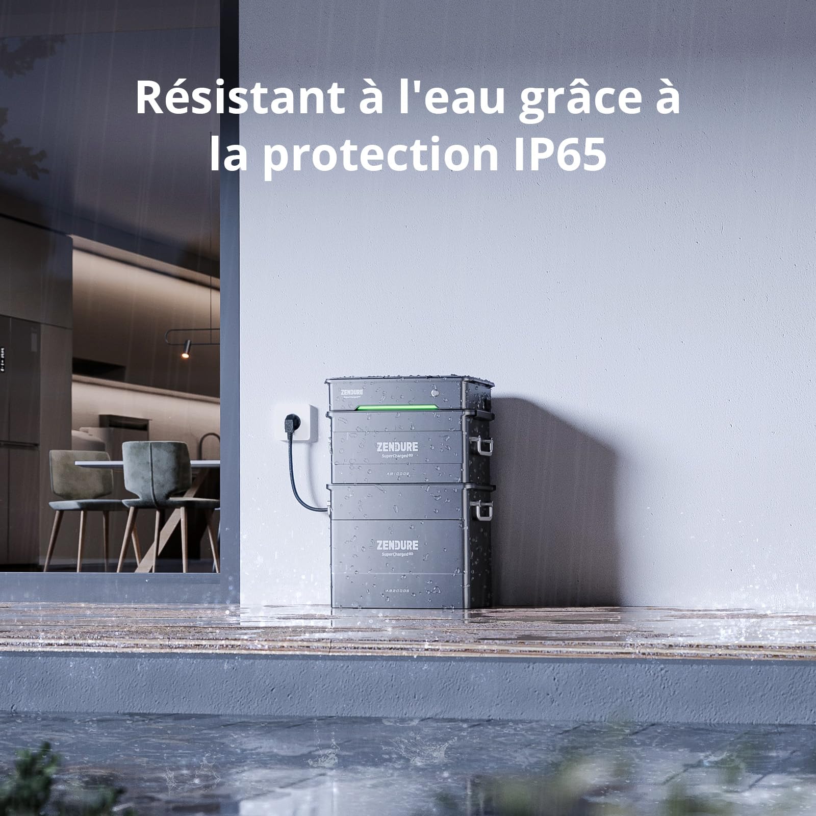 Zendure Solarflow Hyper 2000 avec AB2000L 1920Wh, Centrale Électrique de Balcon avec Entrée Solaire 1800W, HUB Intégré(Unité de Contrôle Intelligente) et Micro Onduleur, Biface Panneau Solaire 1 118W