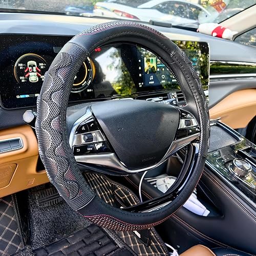 Miniatura 2 de XHRING Funda para volante para Ford F150 F250 Raptor F250 Super Duty F350 Expedition Accesorios F150 XL XLT Lariat King Ranch Platinum Limited