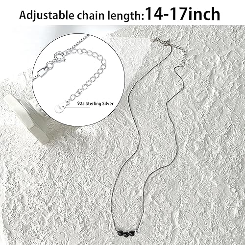 Miniatura 6 de Dainty Real Black Tourmaline 925 Sterling Silver Choker Collar Necklace Handmade Protection and Healing Spiritual Crystal Stone Necklace Jewelry