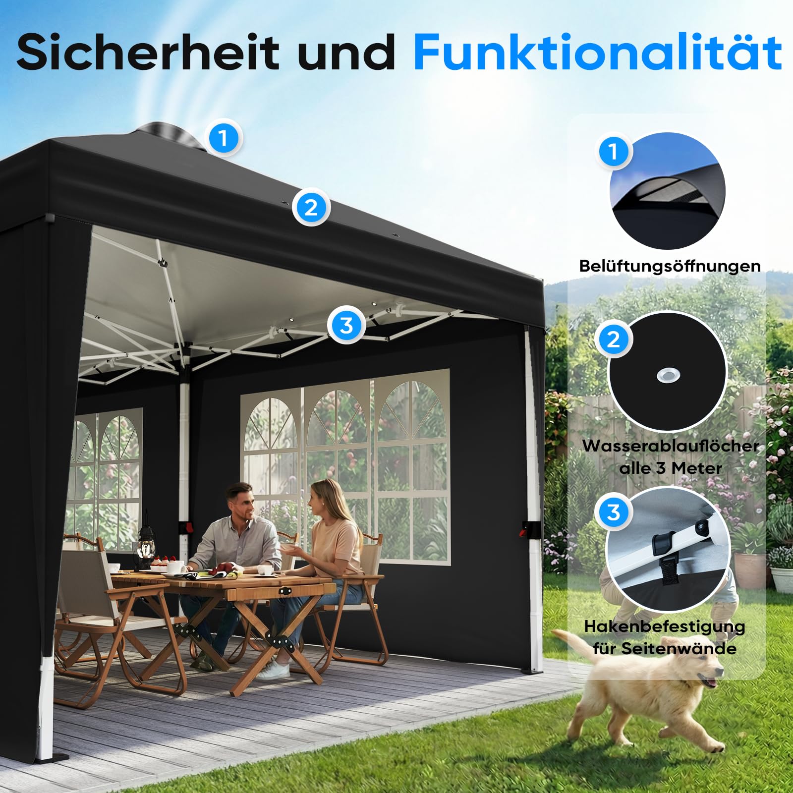 Quictent Faltpavillon 3x6m Pop-Up