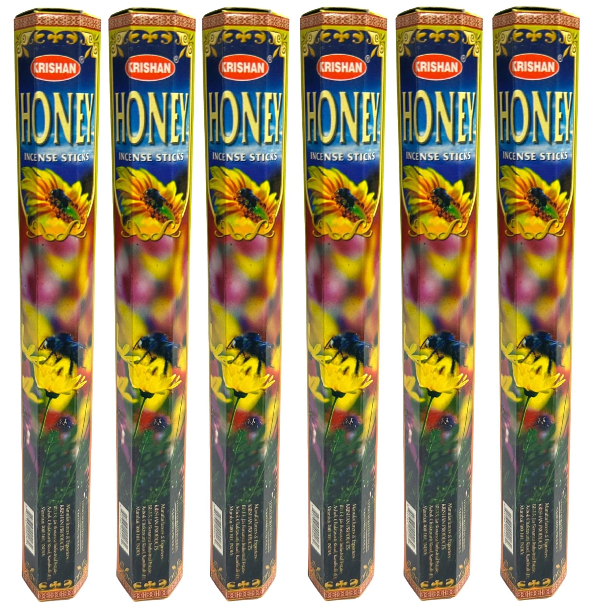 Krishan Incense Honey Fragrance Flavour 120 Room Aroma Joss Sticks