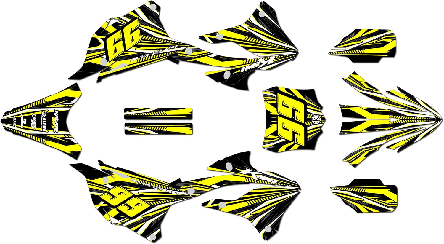 Graphics Kit for Kawasaki KX85 / KX112 (2022-2026) Prime Series Yellow 16 Mil - On/Off The Road - Dirt Pit Bike Motorcycle Sticker, Dirtbike Racing Decal Motocross Accessories no-Plastics