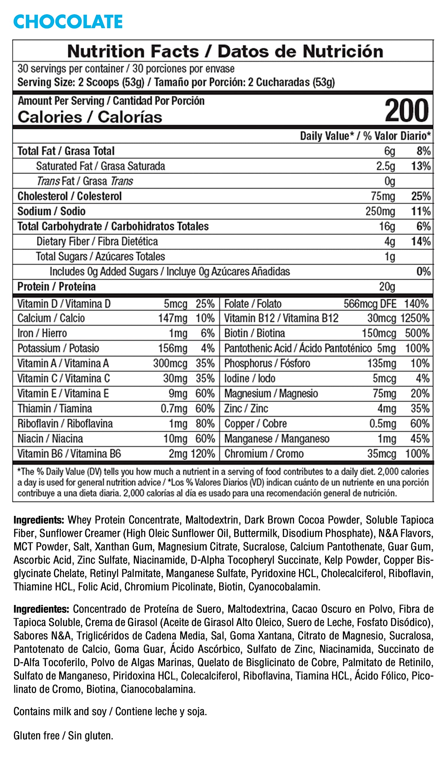 Yes You Can! Complete Meal Replacement 30 Servings, 20g of Protein