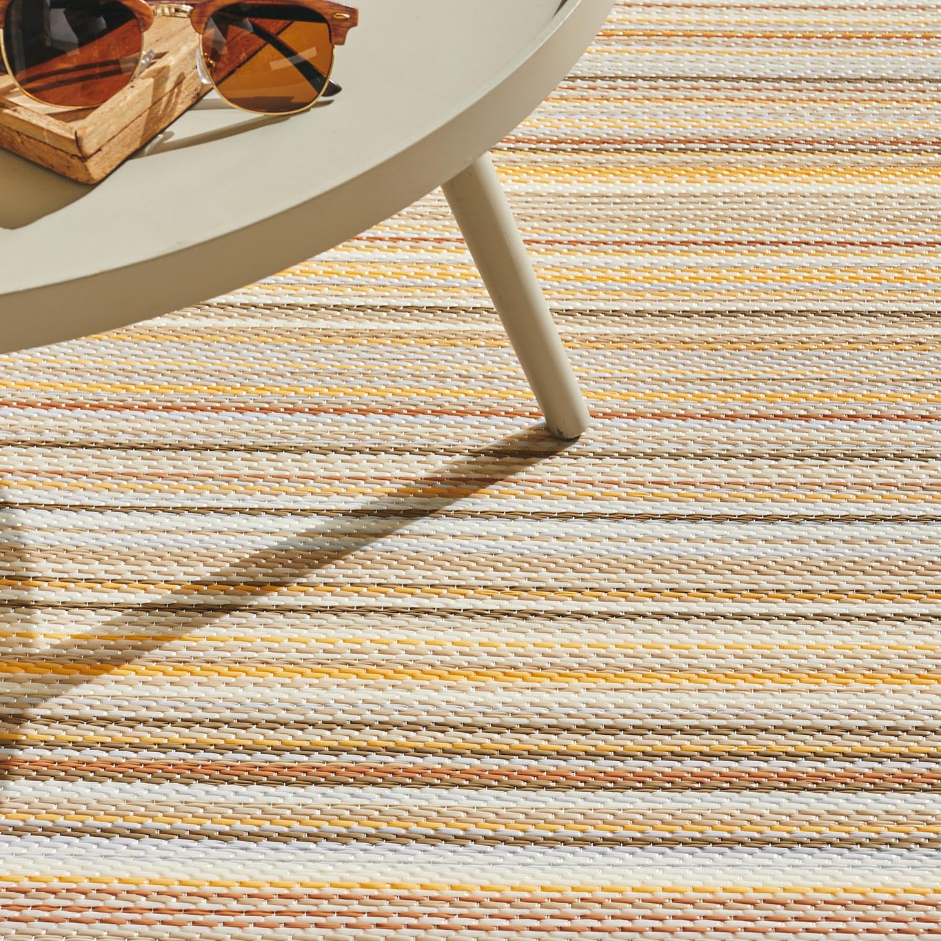 Nazar Tapis Extérieur pour Jardin, Terrasse, Balcon et Camping - Léger et Réversible (1746 Beige, 120x160 cm)