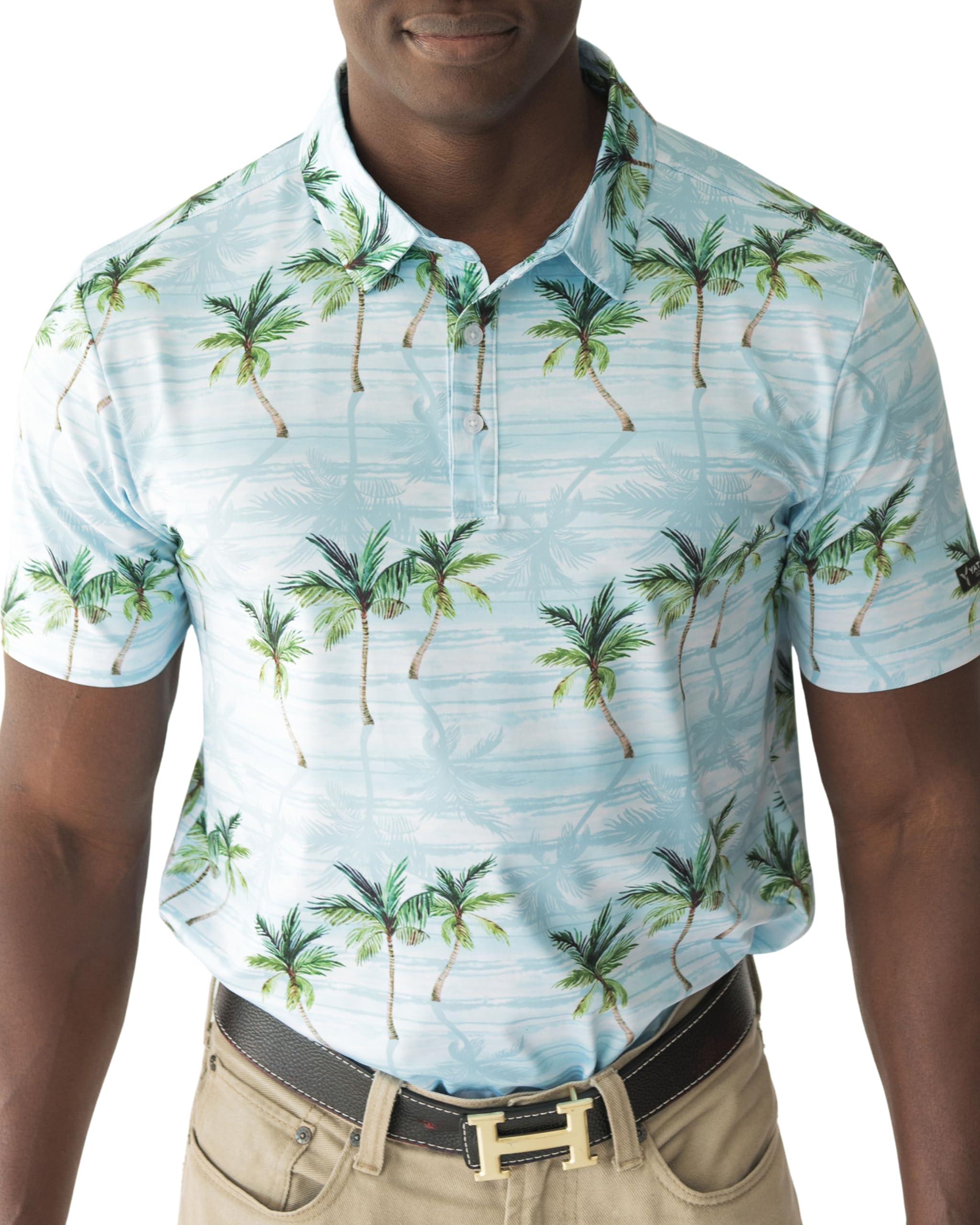 YATTA GOLF - Mens Golf Shirt Moisture Wicking Quick-Dry Short Sleeve - Standout Performance Casual Polo Shirts for Men