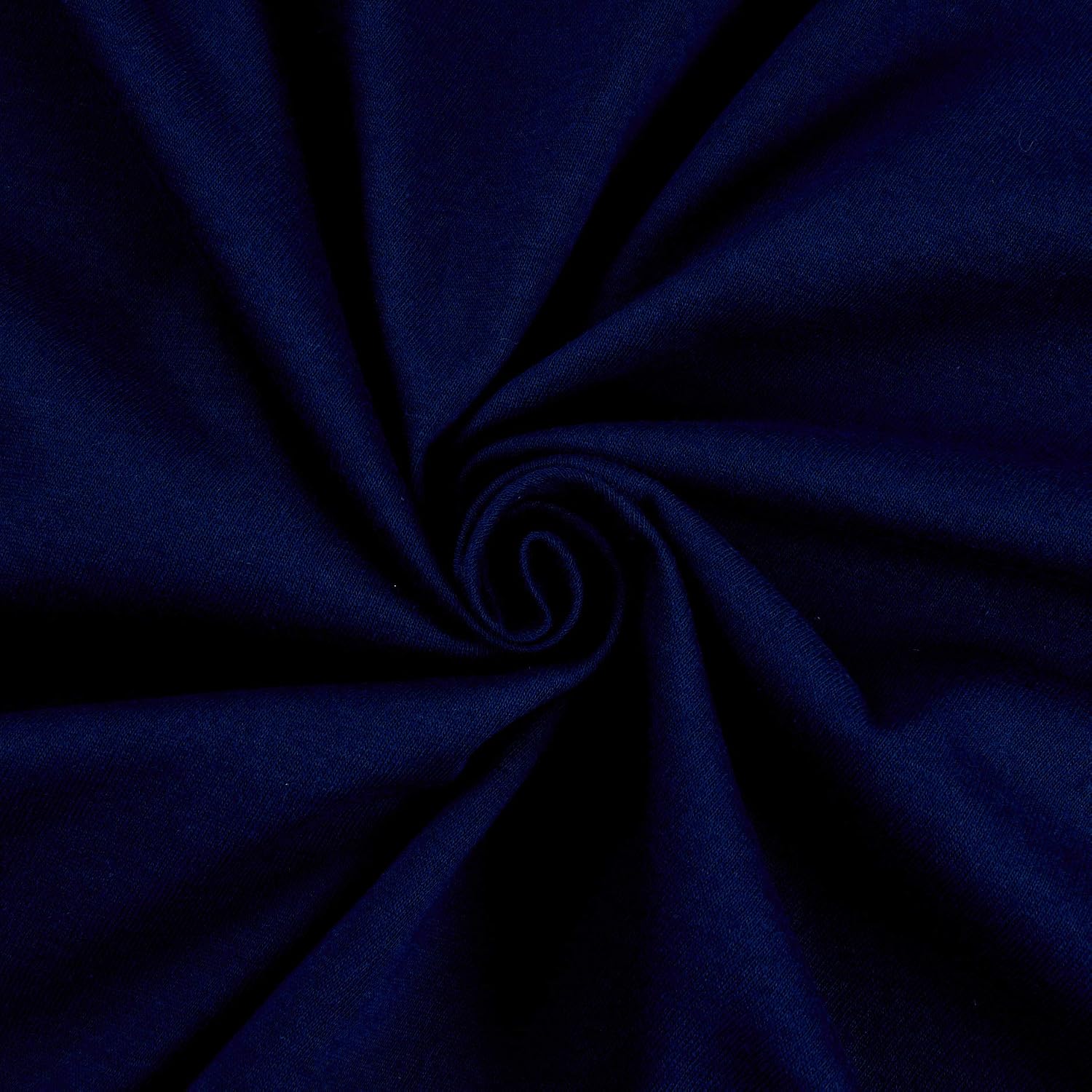 Fabric Merchants Cotton Stretch Jersey Knit Solid Indigo, Fabric by the Yard