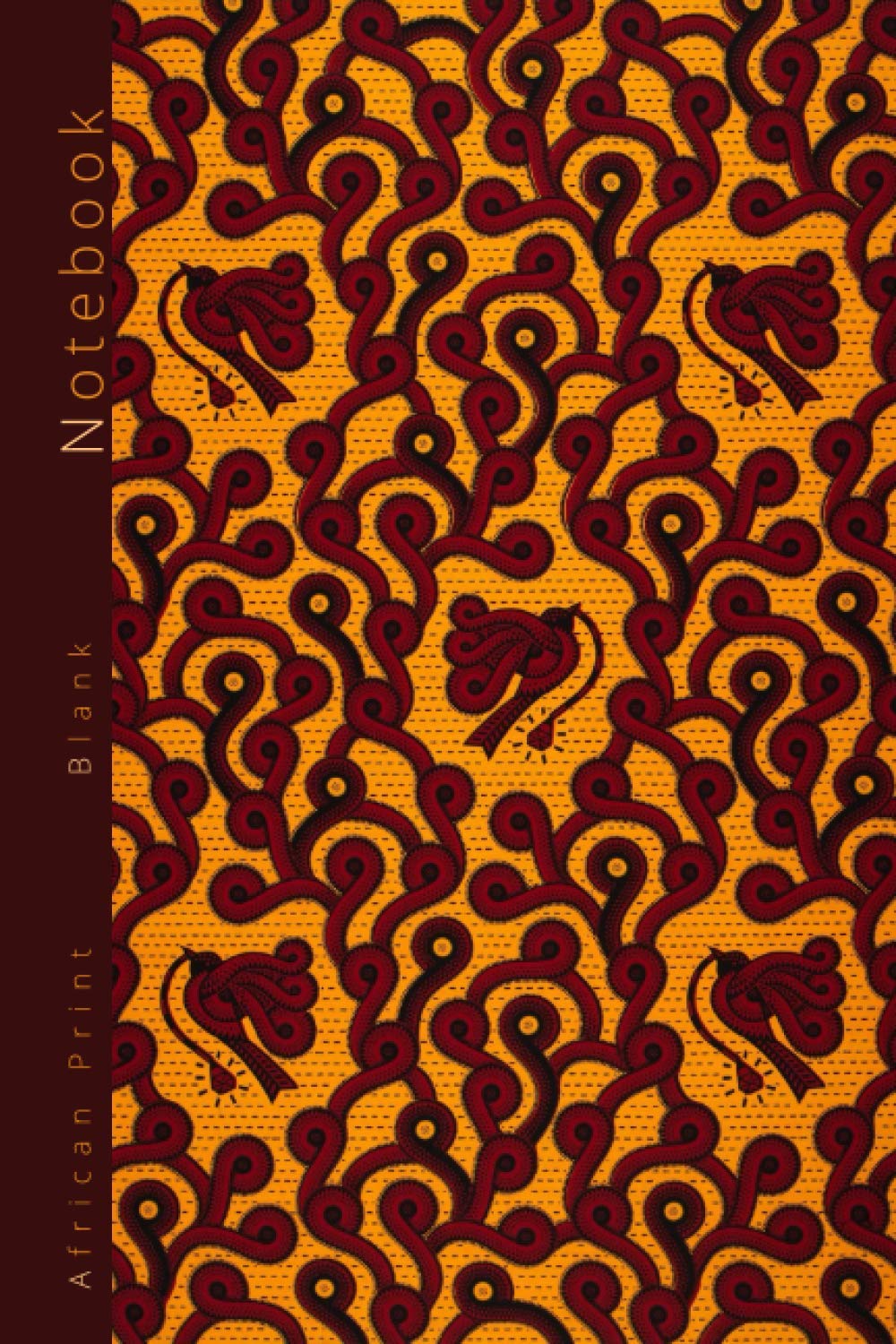African Print Blank Notebook: Blank pages with an Ankara design border on each page