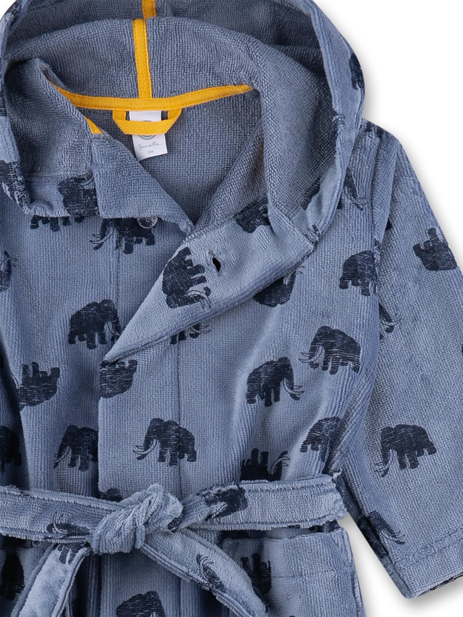 Sanetta Jungen-Bademantel blau Frottee Mammut | Hochwertiger und kuscheliger Bademantel aus Frottee für Jungen.