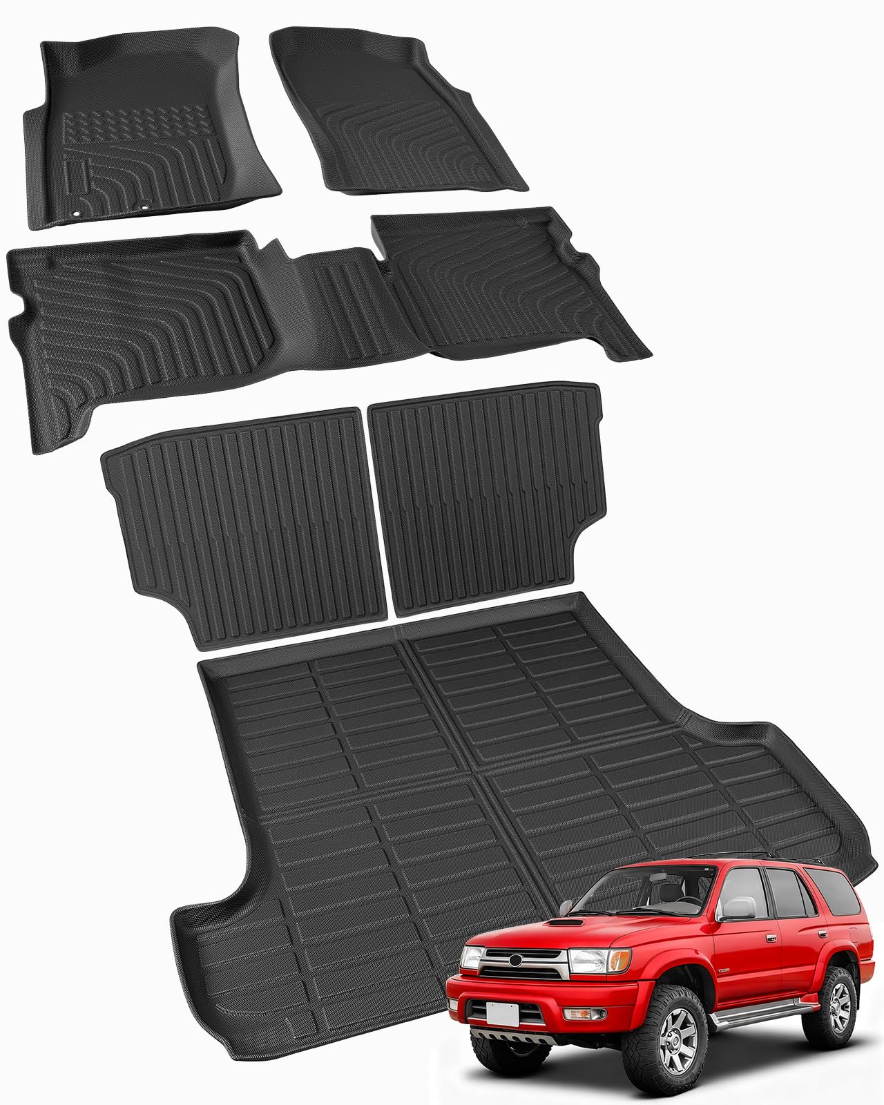 Photo 1 of **MISSING REAR MATS** All-Weather Full Sets Car Floor Mats for Toyota 4Runner 1996-2002