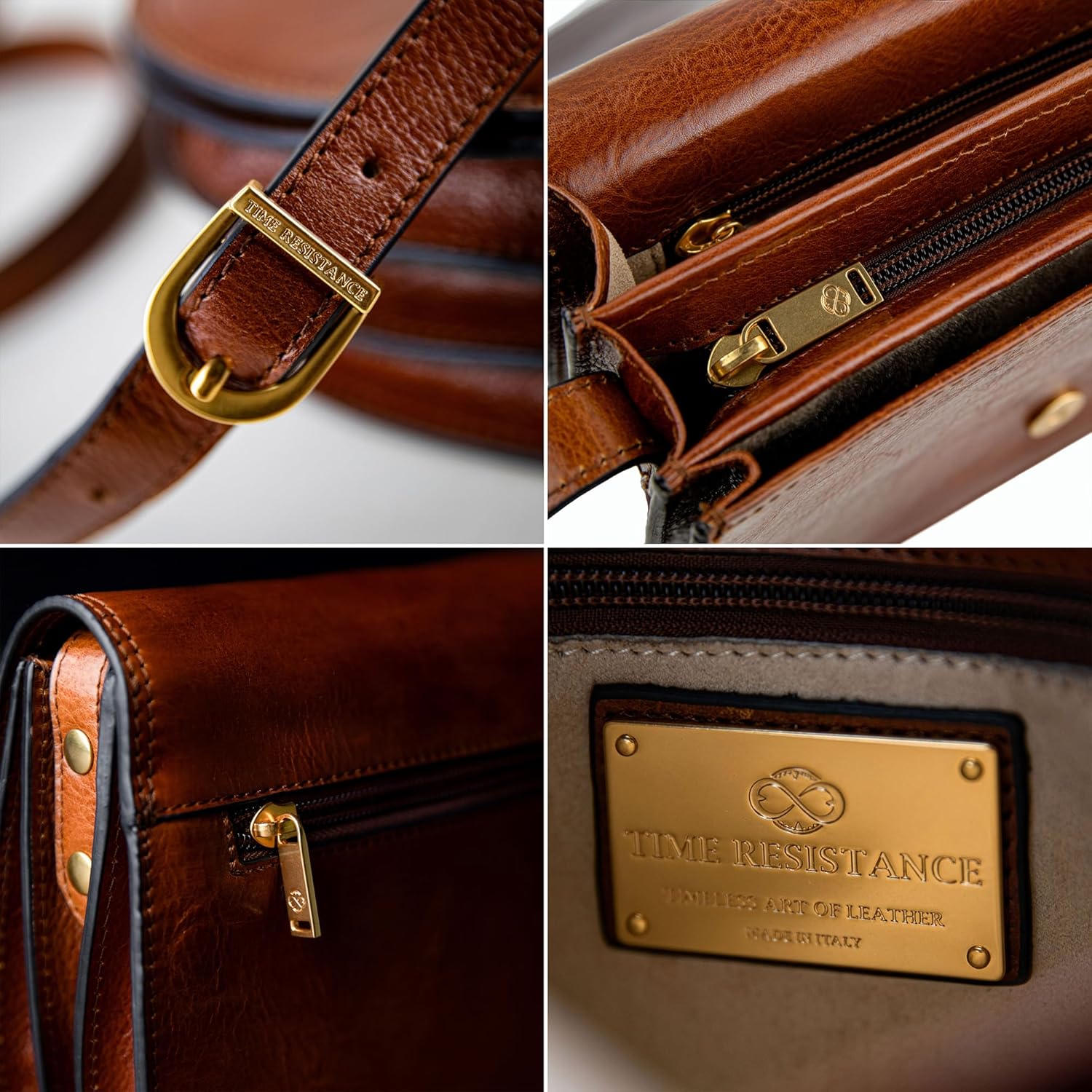 Time Resistance Leather Cross Body Bag for Women Shoulder Bag Messenger Purse Gift Box Included