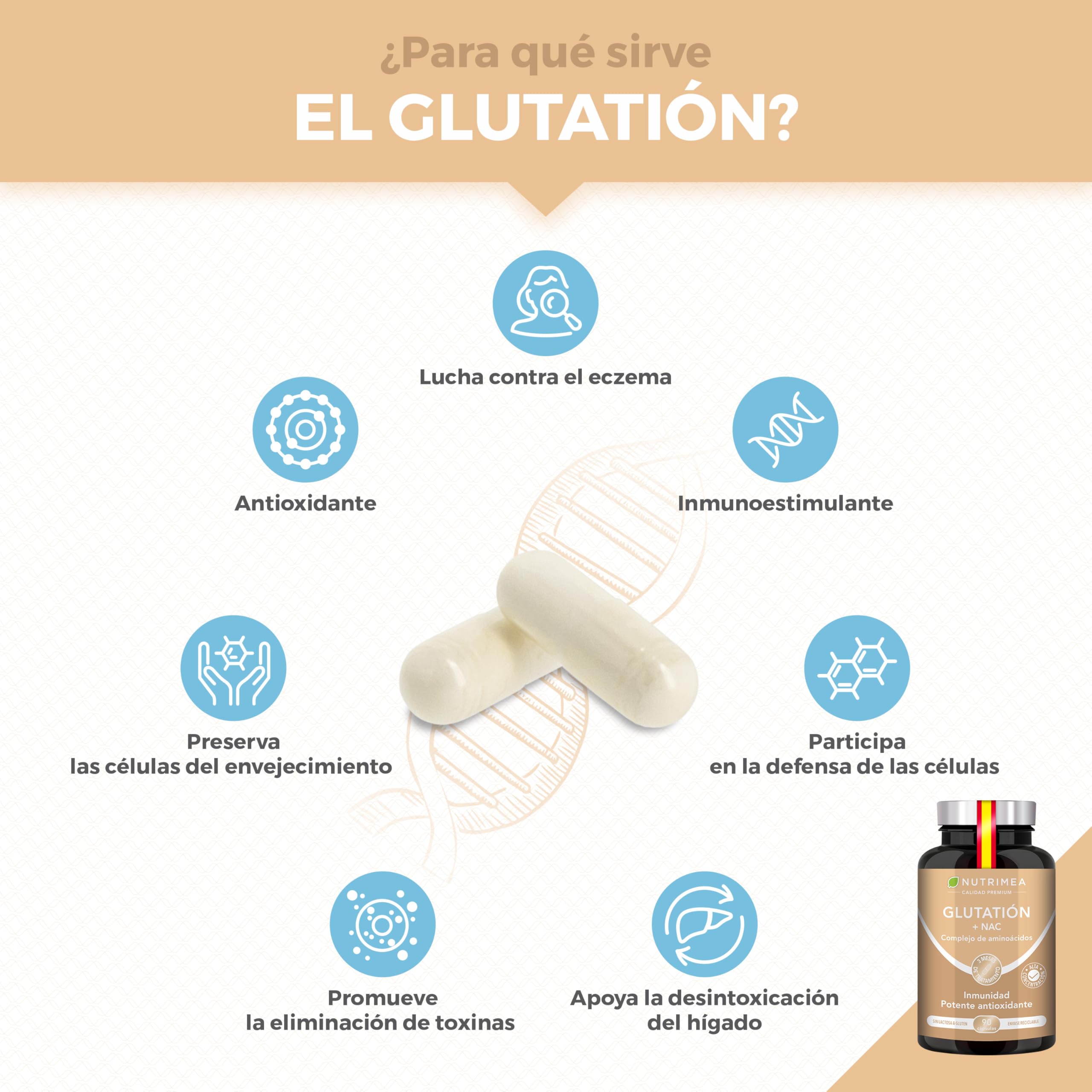 glutathione reduced para que sirve  L-Glutatin Reducido 500 mg reduced form of glutathione for maximum benefit  Comprar Reduced Glutathione Complex
