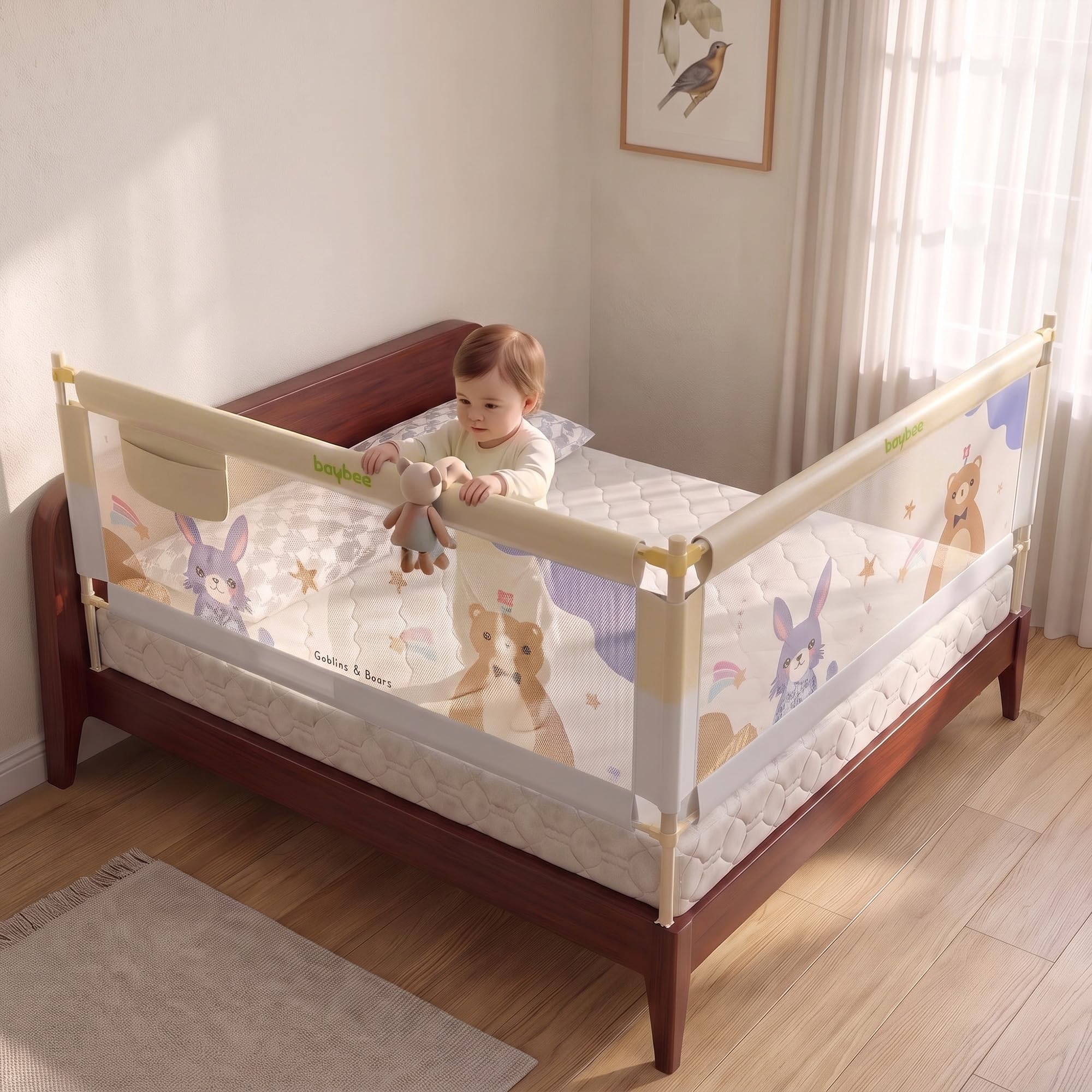 Baby Bed Rail Guard - Adjustable Safety Rail -20 Baby Bed Rail Guard - Adjustable Safety Rail -20