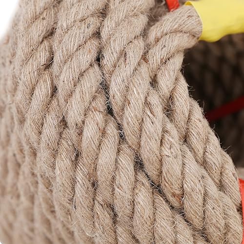 Miniatura 3 de Cuerda de yute, cuerda de cáñamo natural de 1 12 pulgadas, cuerda de manila trenzada para manualidades, jardinería, escalada, hamaca, náutico, tira