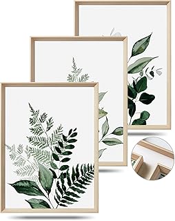 UPWOIGH 12x16 in Green Framed Wall Art, Olive Leaf Plant Canvas Wall Dec...