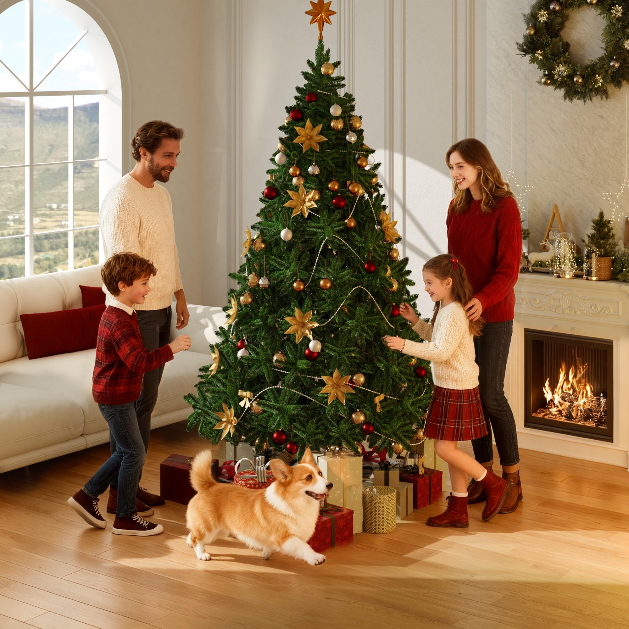 YOUDENOVA Arbre de Noël artificiel 150 cm | Sapin de Noël artificiel premium - Naturellement fidèle | incl. Support métallique pliable