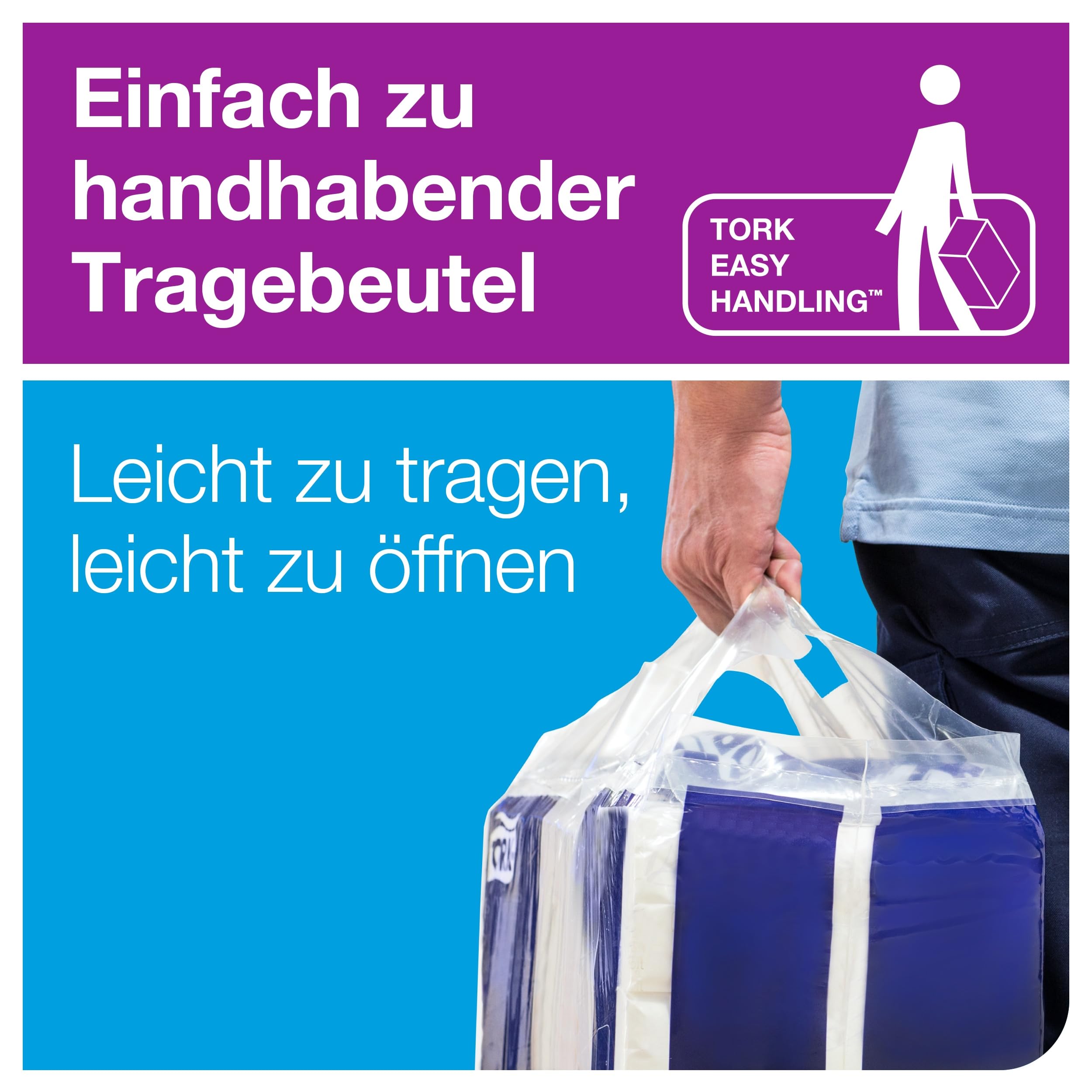 Tork Xpress komprimierte weiche Multifold-Papierhandtücher Weiß H2, Advanced, 2‑lagig, M‑Falz, saugfähig, 6 × 200 Tücher, 600454