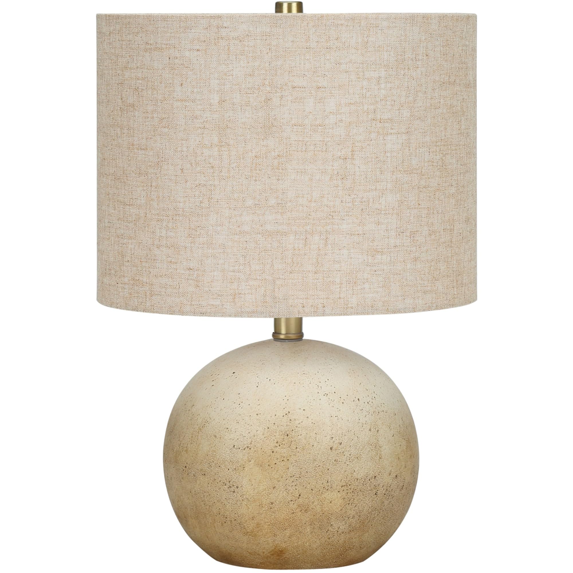 Monarch Specialties I 9718 LightingTable Lamp, Beige Concrete, Beige Shade, Contemporary
