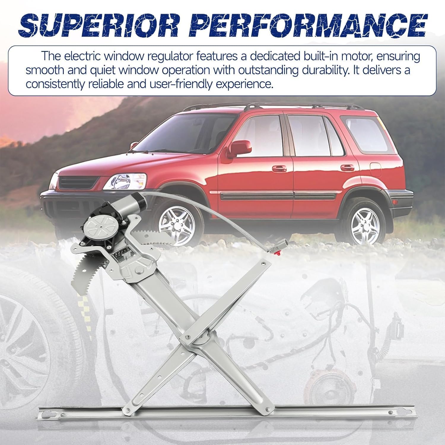 741-951 Front Passenger Right Side Power Window Regulator with Motor Assembly Fit for 1997-2001 Honda CR-V CRV