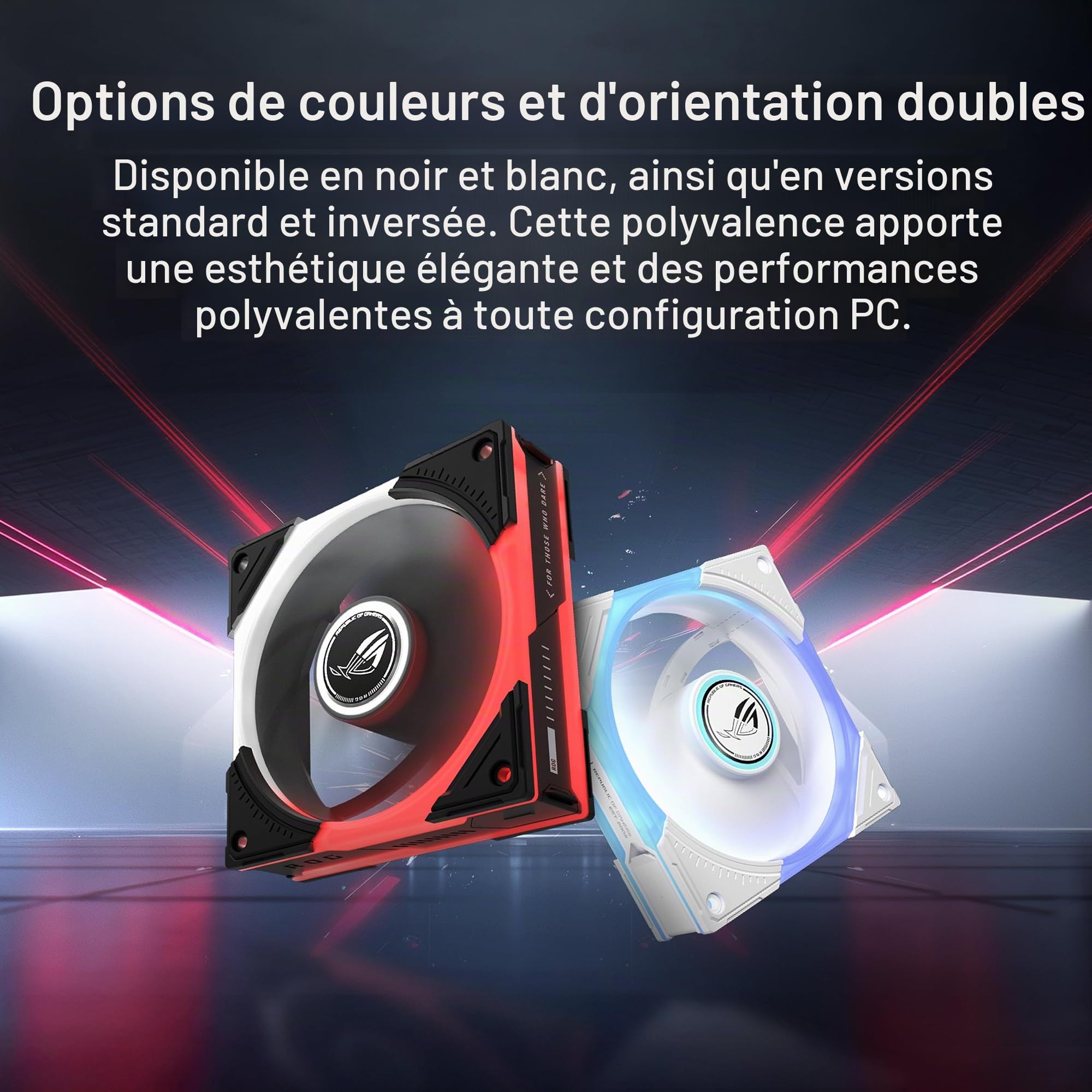 ASUS ROG Eurux GR120 ARGB PWM Lot de 3 ventilateurs PWM de 120 mm, 2600 tr/min, chaîne en marguerite brevetée, éclairage personnalisé, moyeu de ventilateur