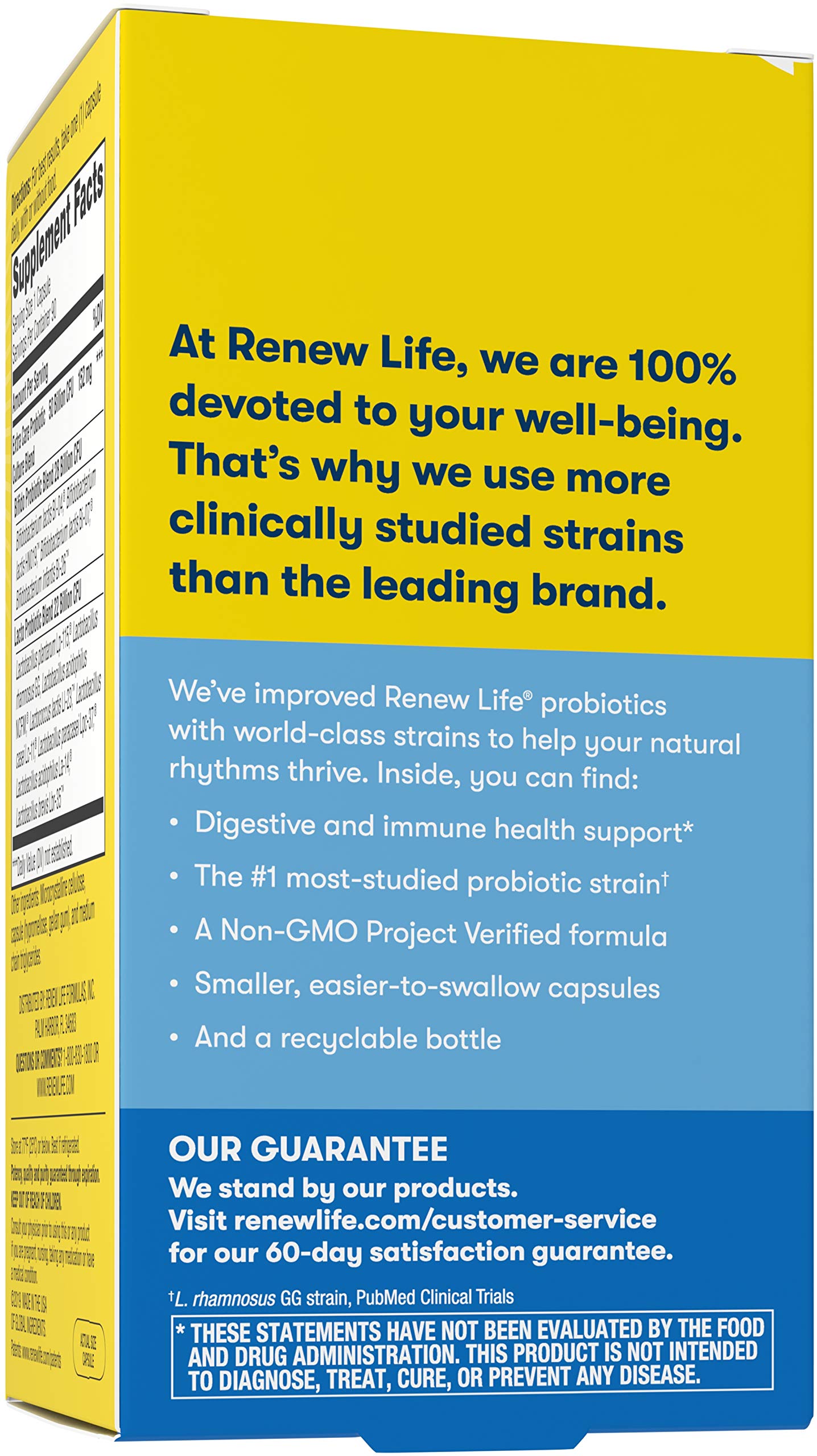 Renew Life Adult Probiotics 50 Billion CFU Guaranteed, Probiotic